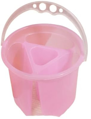 ZNTIHZ 1 Pcs Brush Cleaning Bucket Thickened Paint Brush Wash Bucket Multifunctional Art Brush Bucket Portable With Handle For Oil Painting，Watercolor(Pink)