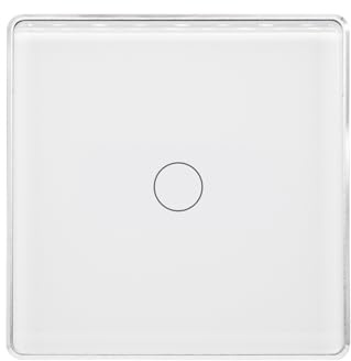 Interrupteur tactile LOUYSGEN à 3 voies, sans fil conducteur, sans Wi-Fi, panneau en verre trempé 2,5D, cadre en aluminium, sans neutre, puissance maximale 1000 W, blanc, 1 poste