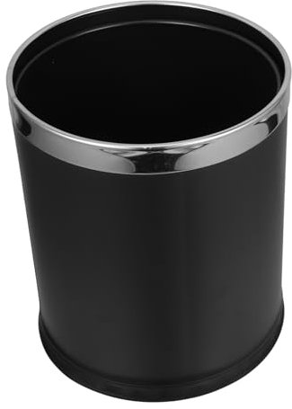 UKCOCO Cubo Basura Cocina Redondo Acero Inoxidable Doble Profesional Anti-fuego Para Baño Oficina Hotel Hogar