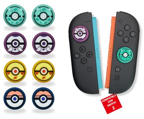 MMEGaming Joystick-Kappen kompatibel mit Switch 2, Zubehör für Switch 2 Controller, Daumenkappen für Switch 2, Joy Cons Switch 2 Zubehör (SW2-Pokemon2)