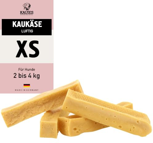 Kauies Queso masticable aireado – Varilla de queso 100% natural para perros de leche de vaca, rica en proteínas, sin lactosa, sin gluten, ideal para cachorros y personas mayores, fabricado en Alemania