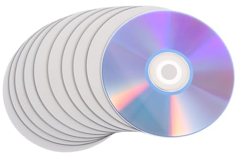 TOYANDONA 10 Stück DVD-r und Cd-r Beschreibbare Rohlinge Hohe Kapazität Langlebige Brennmedien für Musik Telefonaufnahmen Daten-Backup Bedruckbar Vielseitig Nutzbar für Video