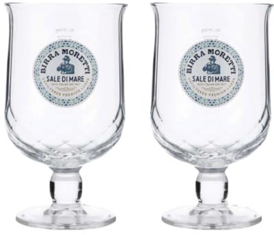 Laurie's Pub and Bar Accessories | Birra Moretti Sale Di Mare Pint Glass Set of 2