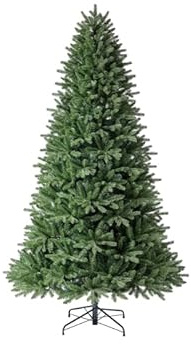 HAF Künstlicher Weihnachtsbaum Tanne Deluxe 240 cm – extra großer PVC Tannenbaum Ø120 cm, naturgetreu & langlebig, nadelfrei mit stabilem Metallständer – ideal für große Räume