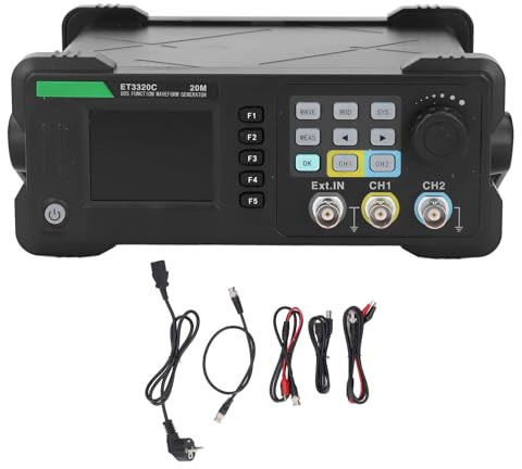 ViaGasaFamido Generatore di Funzioni a 2 Generatore di Segnali di Forme D'onda a Doppio Canale per Forme D'onda Arbitrarie (Spina UE 110‑240 V)