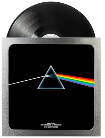 Grupo Erik Cornice per Vinile 35,5x35,5 cm Argento | Porta Vinile da Parete | Cornice Quadrata per Copertina Album, MDF e Vetro Metacrilato, Accessori per Appendere Inclusi, Packaging Protettivo