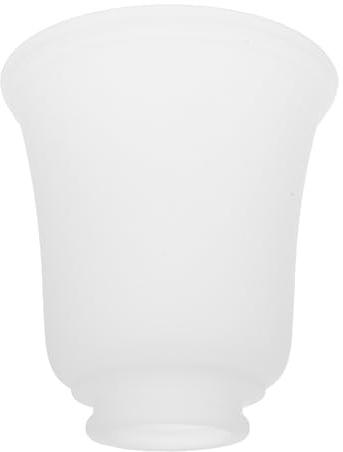 NOLITOY Pantalla de Lámpara de Vidrio Esmerilado Blanco Estilo Vintage en Forma de Campana, Tamaño Mediano, para Apliques de Pared y Lámparas Colgantes, Reemplazo Compatible