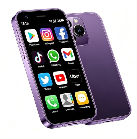Longben Móvil Mini 4G｜Pantalla 3,Doble‑SIM,2000mAh,Android 10,3GB+64GB, Morado