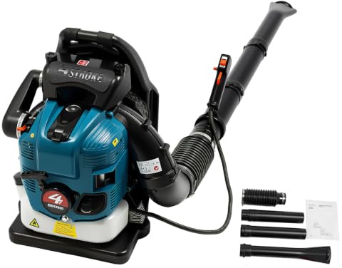 BTGSHYNM Aspirateur à feuilles à essence à sac à dos 75,6 cm³ 4 temps pour jardin
