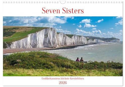 Seven Sisters - Großbritanniens höchste Kreidefelsen (Wandkalender 2026 DIN A3 quer), CALVENDO Monatskalender: Atemberaubend und beeindruckend schön, aber gefährlich zugleich (CALVENDO Orte)