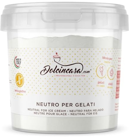 Dolcincasa-Neutro per Gelati con Farina di Guar e Semi di Carrube Addensante Emulsionante Stabilizzante 500g Senza Glutine