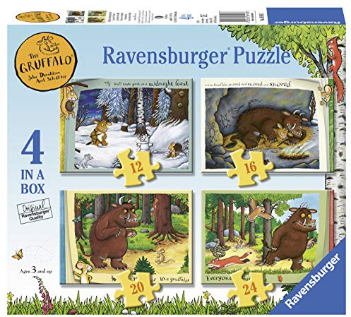 Ravensburger The Gruffalo Toys - 4 in Box (12, 16, 20, 24 piece) Jigsaw Puzzles for Kids Age 3 Years +