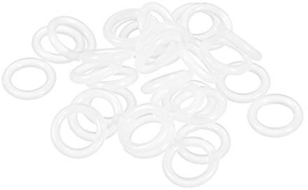 sourcing map 30Stk Silikon O-Ring VMQ Versiegelung Dichtring 12mm AD 8mm ID 2mm Breite Weiß