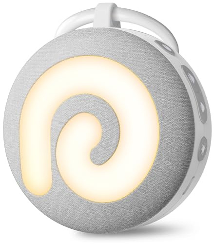 Dreamegg Portable Sound Machine Baby - D11 White Noise Machine for Baby Sleeping with Night Light, White Noise, Lullaby, Nature Sounds, Child Lock, USB Rechargeable Sound Machine for Travel Nursery