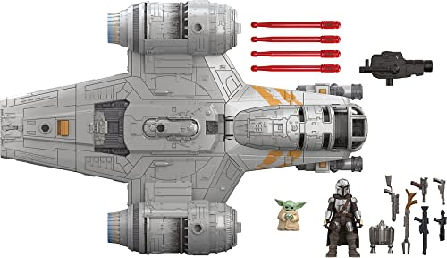 Star Wars Mission Fleet The Mandalorian The Child Razor Crest Duell im Outer Rim 6 cm große Figur und Fahrzeug