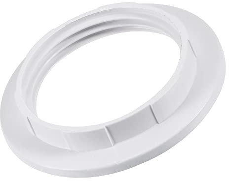 sourcing map E26/E27 Lampenfassungsringe, Lampenschirmhalter, Adapterring, Ersatz für Leuchtmittel, Weiß, 4 Stück