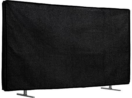 kwmobile Custodia Protettiva TV Compatibile con 55 TV - Copri Televisore da Esterno - Copertura Antipolvere TV nero