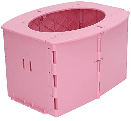Tragbares Töpfchen für Kleinkindreisen, Faltbarer Toilettensitz für Kleinkinder Reise Töpfchen Trainingstoilette Mobile Falttoilette für Auto, Camping, Tourismus, Outdoor, Indoor (Rosa)