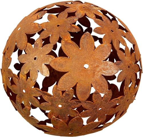 Bornhöft Boule de 40 cm en métal patiné - Décoration de jardin - Décoration de jardin