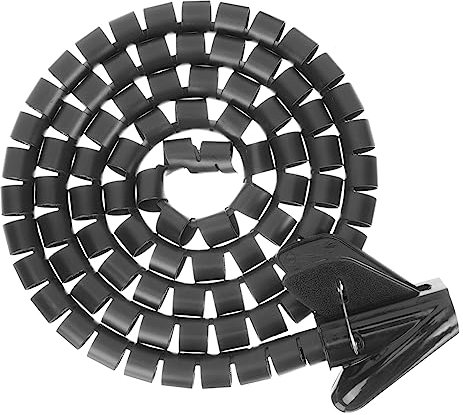 Uonlytech Draht-Organizer Kabelhüllen-Organizer gewickelte Kabelmuffe Kabelhülse Kabelschlauch-Organizer Drahtverstecksystem Spiral- Wendel Drahtabdeckung Kabelmanager Wicklung Plastik