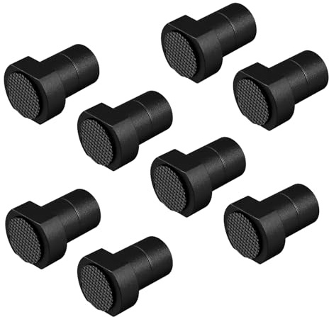 8 Pack Aluminum Alloy Bench Dogs Woodworking Workbench Clamp, Workbench Positioning Planing Plug Bench Dog Clamp Accessory for 19mm / 20mm Dog Hole (Black,19mm)