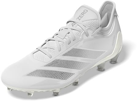 Adidas Men's Adizero Electric.1 American Football, White/Silver Metallic/White, 10