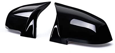 BAFAFA Auto Spiegelkappen Für 1 2 3 4 Für X-Serie R Für F20 F21 F22 F23 Für F30 F32 F36 Für X1 Für E84 F87 Für M2 Rückspiegelabdeckung Seitenspiegelkappe(Bright Black)