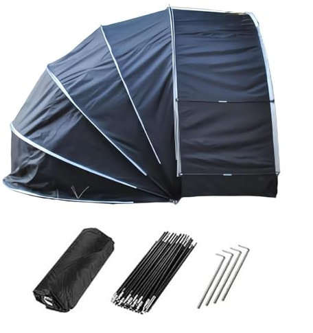 YSMSMZJK Zeltgarage Hängen 2 in 1 Fahrrad Garage Outdoor mit 210D Oxford-Gewebe PU4000 Wasserdicht Fahrrad Unterstand Faltgarage Fahrrad,Black