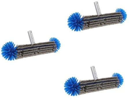 3pcs Pool Cleaning Supplies Inflatable Pools Tub Brush Cleaner with Long Handle Roof Brush Blue Nylon