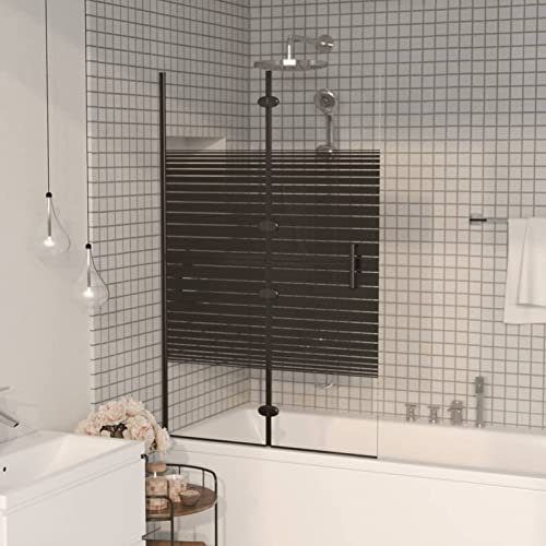 Xichuzi Faltbare Duschkabine ESG, Duschabtrennung, Schiebetür Dusche, Duschwanddichtung, Duschkabinen Ersatzteile, Dusche Eckeinstieg, 80x140 cm Schwarz