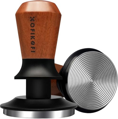 KOFIKOFI Prensador de café de 51 mm con base ondulada, doble resorte, 30 libras, presión de prensa, prensador de café 304, acero inoxidable, accesorio para cafés y amantes del café