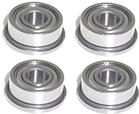 4x Flanschlager 1/8x5/16x9/64 zoll - FR2-5 ZZ metallgedichtet Kugellager mit Flansch (Bund) inch Chromstahl - rcbay