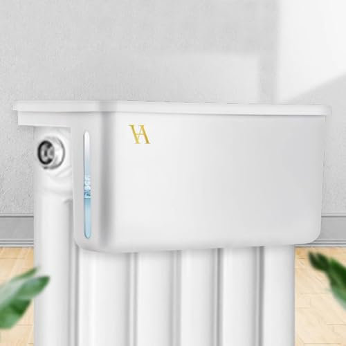 UVCMDUI Heizkörper Luftbefeuchter, 4L Heizung Humidifier, Verdunstungsluftbefeuchter Großer Kapazität für Schlafzimmer Wohnzimmer, 48x18,5x16,3cm, Left Water Level Window