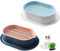 AOMiGT Lot de 2 bacs à plantes pour herbe à chat, bac à herbe à chat, bac à germination, plateau hydroponique, bac à germination pour plantation intérieure et extérieure