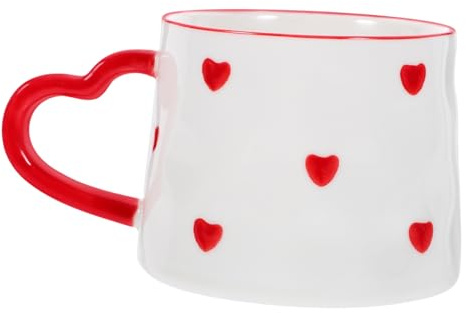 Cabilock Tazza Da Caffè in Ceramica A Forma Di Cuore Capacità Delicata Tazzina Da Caffè Espresso Per Il Tè