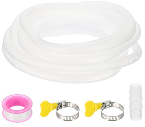 PATIKIL 20Ft Air Conditioner Drain Hose Kit Universal AC Drain Hose for Replacement Drain Hose Extension Mini Split AC Ductless Heat Pumps AC Drainage HVAC Extender, Clear