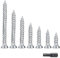 52 Pcs Easy Drive Countersunk Direct Concrete Screws (7.5 x 52/62/72/82/102/122/152mm), Concrete Frame Fixings Included T30 Torx Driver Bit, Anchors Screw for Concrete Post, Masonry, Timber, Window
