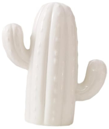 Gcljlmy Kaktus-Sparschwein, Kaktus-Figur, Geschenk, Kunsthandwerk, Kunstwerk, Geldsparbank, Ornament, Porzellan-Skulptur für Büro, Wohnzimmer (Weiß)
