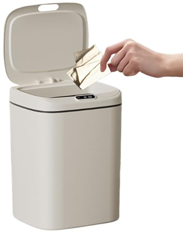 Caja de basura inteligente de detección automática - Besidario de baño sin táctil, contenedor de residuos de cocina simple, basura de hogar 12L | Solución de residuos de bas