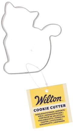 Wilton Cortador de galletas con forma de gato: cortador de galletas de acero inoxidable, juego para galletas, fondant y mucho más, 7 cm