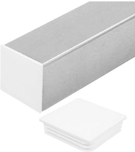DIYEAH 4pcs Capuchon de Poteau de Clôture 100x100mm | Plastique Blanc Chapeau de Poteau Carré Étanche pour Tube de Jardin | Embout pour Tube Carré Robuste pour Garde-corps et Clôture