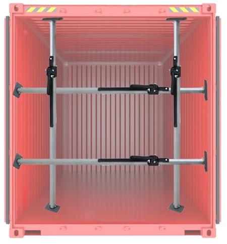 KFGISD, Hochleistungs-Ratschen-Ladestange for Pickup-Truck-Ladefläche/SUV/Kompakt-LKW, Ladesicherungsstange 59 72 73 74 80 84 Zoll,Ladungssicherungsstange(4 Pack,130-168 cm/51.2-66.1 in)