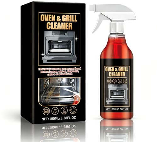 Oven Cleaner Spray Professionnel pour Graisses Brûlées et Résidus Alimentaires, Nettoyant Puissant Four et Barbecue | Décapant à Action Rapide pour Grills, Hottes et Acier Inoxydable (1PC)