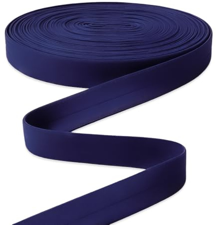 Jamsinmu Schrägband Jersey Schrägband Elastisches Einfassband Elastisch, Einfassband 20 mm, Saumband Elastisches Gummiband 20mm, SJ007-Blu C101-2020
