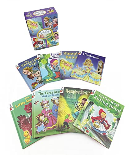 Fairy Tales Stories: Vintage Storybook Time Well Spent Boxed Slipcase Storage with 8 Classic Stories, Ages 3-8