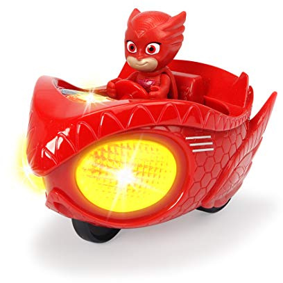 Dickie- PJ Mask Vehículo de Juguete con Personaje, Color Rojo (3142002)