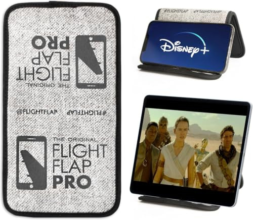 Flight Flap Flugzeug-Telefonhalter, Faltbarer Handy-Ständer, Schreibtisch, Flexibler Tablet- und iPhone-Halter für Bett, Schreibtisch, Büro, Laufband, Handyzubehör, Flugzeugreise-Essentials (PRO)