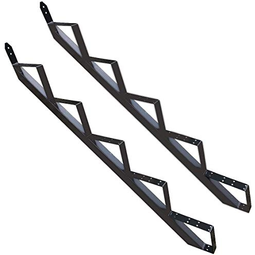 Treppenrahmen 2-10 Stufen-Wahl Stahl-Treppe RAL 7016 Anthrazit Treppenholm/Wählen Sie die Stufen-Anzahl (2 stufig) (5 stufig)