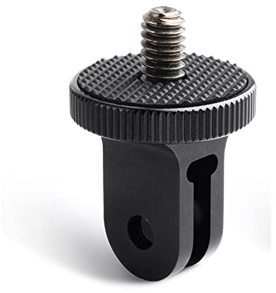 HSU Adaptador de 1/4-20 para Soportes GoPro,Adaptador Giratorio de Rosca para Insta360 X2 X3 X4, Accesorios Estándar de 1/4 Aluminio para Cámaras de Acción (1 PCS)