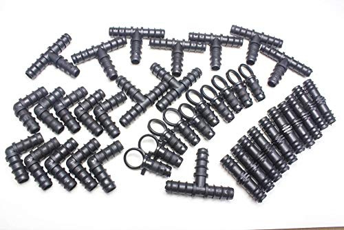 Schlauch Verbinder für 16mm Bewässerung Systeme Tropfschlauch und Perlschlauch (Set XL)